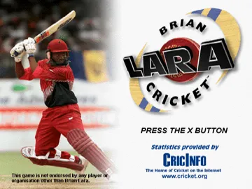 Brian Lara Cricket (EU) screen shot title